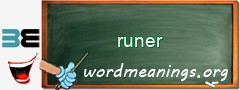 WordMeaning blackboard for runer